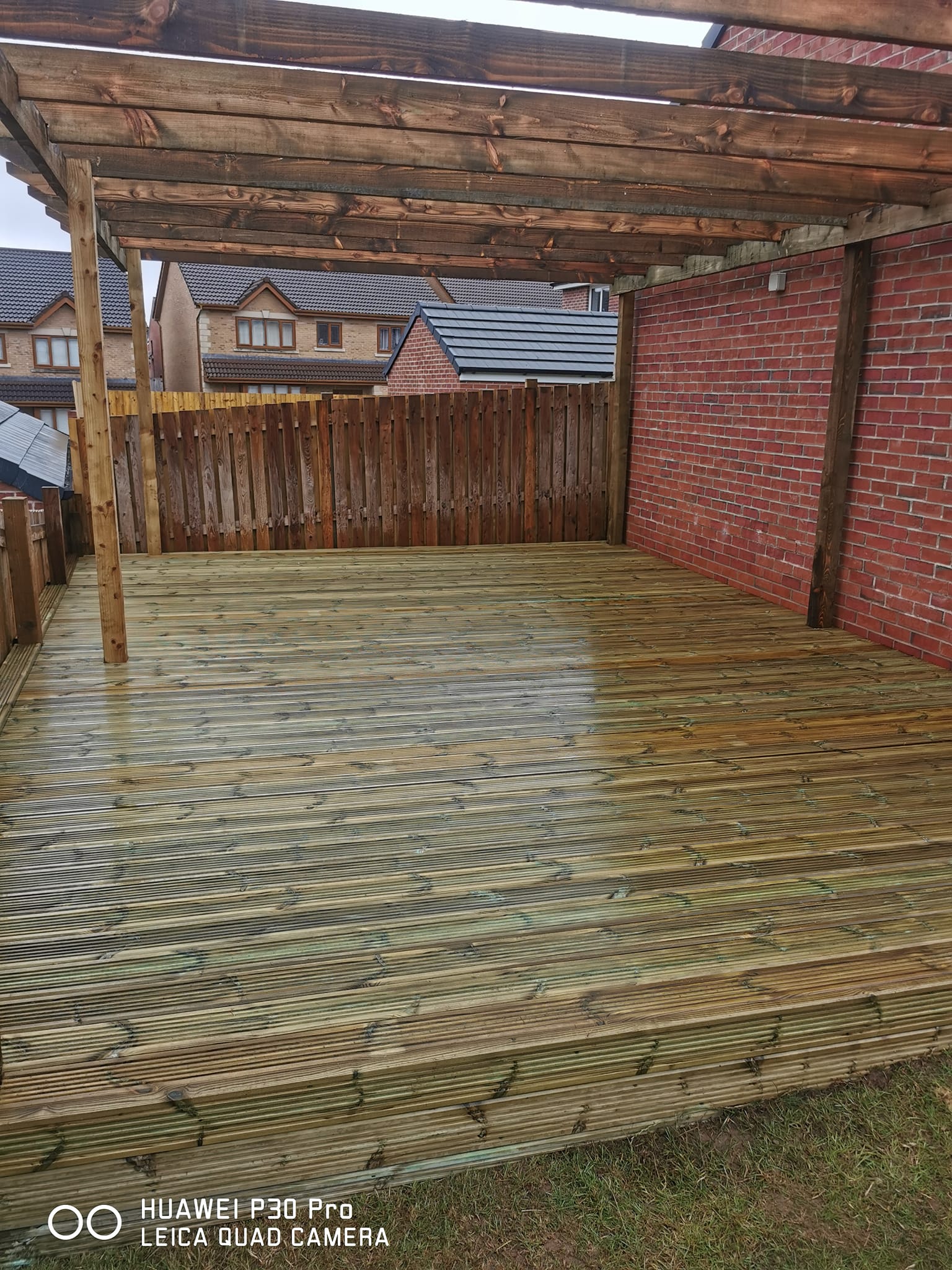 Patio and fencing project completed by JM Fencing and Gardening Services in South Wales